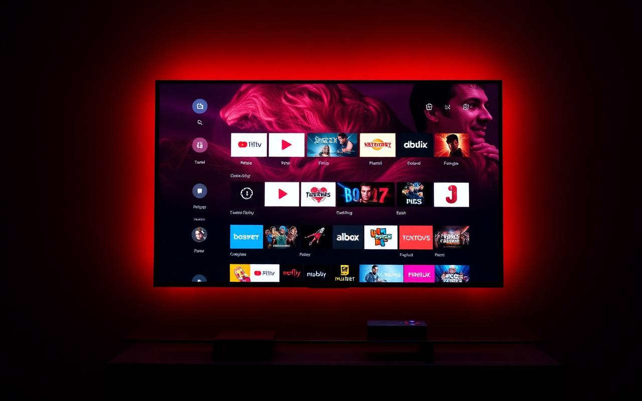 4K Media IPTV smart TV streaming dashboard