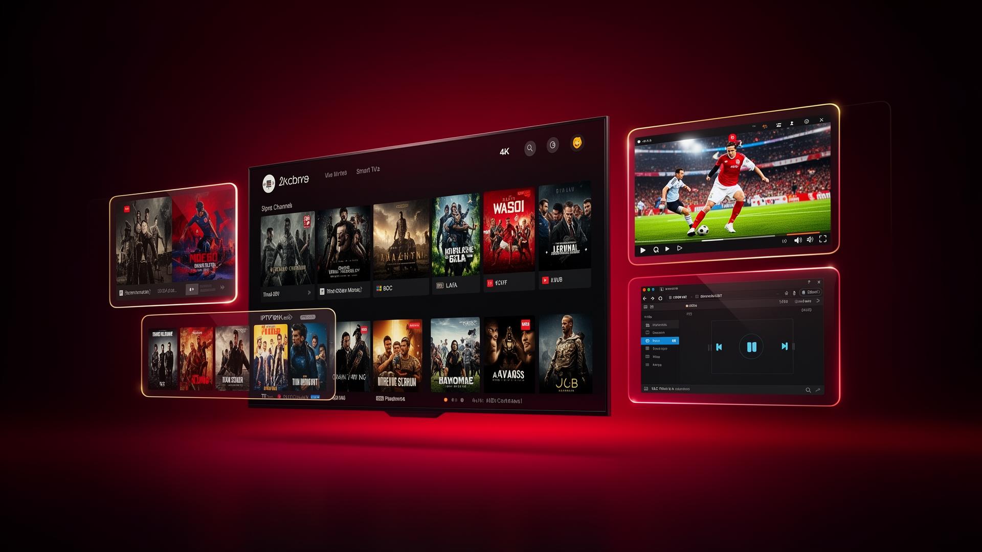 Ultimate Media IPTV dashboard streaming on Smart TV and VLC media player